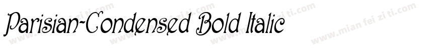 Parisian-Condensed Bold Italic字体转换
